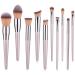 Champagne Makeup Brush Set - 10 Premium Beauty Tools for Foundation Blush & Eye Shadow - International Shipping Available - Buy Online on GoSupps.com