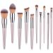 Makeup Brush 10 Champagne Makeup Brush Set Foundation Powder Blush Eye Shadow Kabuki Blending Brush Beauty Tools