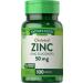 Nature's Truth Zinc 50 mg Chelated Supplements 100 Count Pack of 3