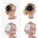 AJTUTUS Party Fascinator Hair Clip for Party Wedding Women Feather Mesh Fascinator Hair Pin Big Flower Church Headdress - Buy Online on GoSupps.com