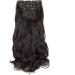 ZAIQUN Clip in Hair Extensions Straight Curly Wavy 4 Pieces Set Thick Clip in on Synthetic Hair Extensions Hairpieces for Women 18" 24" 24 Inch Curly 24"--Dark Brown - Buy Online on GoSupps.com