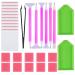 Myceke Diamond Painting Tools Kit (29pcs) DIY 5D Diamond Painting Accessories Cross Stitch Tool Set Includes Diamond Needle  Tweezer  Glue  Plastic Tray  for Adults DIY Art Craft