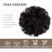 BARSDAR 100% Human Hair Scrunchie in 1B#-Black - Curly Messy Bun Hairpiece for Women & Kids - Updo Chignons - 5.1 inch - Buy Online on GoSupps.com