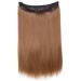 Silk-Co 40cm Chestnut Brown Hair Extensions | Smooth Invisible Cord Synthetic Realistic Style | Perfect for Women - Buy Online on GoSupps.com