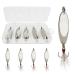 CWSDXM Fishing Spoons Fishing Lures Casting Spoon Metal Jig Lure Trout Lures for Freshwater/Saltwater, Reflective Spoons Bait with Treble Hooks Fishing Tackle 0.17 oz - 0.63 oz 5 Pcs Sliver (5pcs) 1/4oz