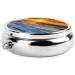 Beach Sunset Round Pill Box | 3 Compartment Portable Travel Medicine Organizer | Mini Decorative Vitamin Holder - Buy Online on GoSupps.com