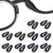 SULIVES Silicone Glasses Nose Pads Stick on Non-Slip Nose Pads Spectacle Nose Pads for Glasses Eyeglasses Sunglasses (Black)