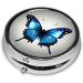 One Blue Butterfly Round Pill Box - Lightweight & Moisture-Proof Emergency Medication Organizer - Buy Online on GoSupps.com