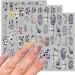 Cartoon Nail Art Stickers - 7 Sheets 3D Self-Adhesive Decals for Women and Girls - Holographic Cow, Butterfly, Leopard Print Designs - Nail Art Supplies - Buy Online on GoSupps.com