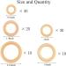 100 PCS Natural Wood Rings - Unfinished Smooth Wooden Ring Set for Craft and Jewelry Making - Buy Online on GoSupps.com