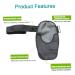 Waterproof Lumbar Supports Ostomy Bag Covers - Colostomy Ileostomy Urostomy Pouch with Adjustable Belt - 31x18.5cm - Buy Online on GoSupps.com