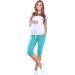 MijaCulture Maternity Capri Pants 4090 S Mint - Relaxed Fit Cropped Trousers - Buy Online on GoSupps.com