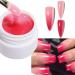 Builder Gel for Nails Red Thermal Extension Nail Gel UV/LED Nail Base Solid Building Gel for Nail Extension & Modeling Strengthening Nail Art Decoration
