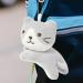Shop Kawaii Cat Plush Key Pendant - Cute Cartoon Mini Cat Keychain Soft Plush Figure Toys in Light Gray & White - Buy Online on GoSupps.com