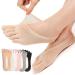 Qauxbul 5 Pairs Sock Align Toe Socks for Bunion, Orthopedic Compression Toe Sock Women, No Show Low Cut Five Finger Socks Toe Socks-B