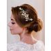 IYOU Crystal Wedding Side Comb Green Rhinestone Bride Hair Combs Pearl Prom Bridesmaid Bridal Hair Accessories for Women - Buy Online on GoSupps.com