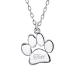 Initialee alphabet a-z petite dog cat pet kitten puppy paw pod paw paws paw chain animal jewelry for women teen polished rose yellow gold plates .925 sterling silver adaptable silver engrave