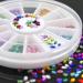 Multicolor Oval 3D Glitters Studs Nail Rhinestones Premium Manicure Nail Art Decorations Wheel - Buy Online on GoSupps.com