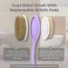 Avilana Long Handle Shower Body Brush - Dual-Sided Silicone Back Scrubber with Soft and Stiff Bristles - Buy Online on GoSupps.com