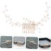 DOITOOL Bridal Hair Comb Wedding Headpieces Wedding Hair Accessories Wedding Decoration Pearl Headdress Wedding Hair Comb Bridal Headpieces Tiara Bride Decorate White To Weave Resin - Buy Online on GoSupps.com