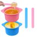 Yung's 2 pieces of wax warmer replacement bowl silicails non -stick removable wax shells with 2 pieces of wax spatula compatible with wax warmer hair removal/depilation of wax warmer.