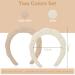 Puffy Spa Headband 2-Pack for Women and Girls - Terry Towel Fabric Hair Band for Skincare, Makeup Removal, Face Washing, Shower - Beige & Light Coffee - Buy Online on GoSupps.com
