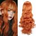 ColorfulPanda Charming Long Orange Wavy Full Hair Wig Anime Cosplay Halloween Costume Party Synthetic Wigs for Women Ginger