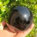 Crystal 11CM Large Spherical Obsidian Quartz Natural Stone Crystal Quartz with Base for Home Decoration
