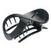 Parcelona French Infinity Loop Black 3  Cellulose Acetate Side Slide In Yoga Flat Teeth Hair Claw Clip Clutcher for Women and Girls (Black)