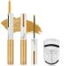 ASTARON Colored Mascara Set  Gold Mascara with Eyelash Curler 5 Colors Options  Natural Washable Color mascara  Lengthening Defining Volumizing  No Clumping  Lasting Eye Makeup Party Stage Use.