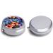 Round Tropical Floral Print Pill Box | 3 Compartment Metal Organizer | Portable & Decorative Medicine Case - Buy Online on GoSupps.com