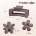 Hair Claw Clips Large 6 Packs - Square Flower Hair Clips for Women - Matte 4.1 Inch - 3 Mixed Colors - Ideal for Thick and Thin Hair - Buy Online on GoSupps.com