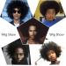 BECUS Afro Wig for Black Men - 8 Fluffy Tight Curls Human Hair Wig | 70's 80's Disco Rocker Costume | Free Wig Cap Included - Buy Online on GoSupps.com