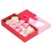Rose Flower Bath Soap Artificial Soap Flower Soap Rose Flower with Bear Toy in Gift Box 6 Flora Scented Artificial Soap Flower and 2 Cute Bears Women Mom Girls Valentine's Day #1