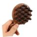 Hoement Ridge Head Massager & Wooden Comb for Scalp Massage | Wide Tooth Comb for Curly Hair | Portable Brown Hair Care Tool - Buy Online on GoSupps.com
