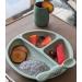 Pandaear 2er Children's Silicone Plate Set - Suction Cup Baby Plate & Spoon 3-Divided BPA-Free Non-Slip for Easy BLW Dining - Buy Online on GoSupps.com