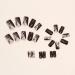 24Pcs Press on Nails - Short Square Reusable False Nail Set with Jelly Gel | Stick-on Nail Kit & Brown Sugar Designs for Women - Buy Online on GoSupps.com