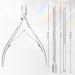 Aokitec Cuticle Trimmer with Cuticle Pusher 5 Pieces Professional Stainless Steel Pedicure Manicure Tools Kit with Triangle Nail Polish Scraper Cuticle Nipper Nail Dust Brush for Fingernails & - Buy Online on GoSupps.com