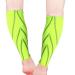 Gemx Calf Compression Sleeve Men & Women (1 Pair) Footless Calf Sleeves for Shin Splints Support Breathable Neoprene Fabric Shin Sleeves for Calf Support Ideal For Running Cycling & Hiking L (Calf Wave) Green