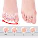 Yoga Gel Toe Separators - Foot Pain Relief & Toe Straightener Spreader - Silicone Toe Spacers for Bunions & Hammer Toe - 2 Pairs White - Buy Online on GoSupps.com