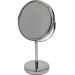 Fantasia Two-Sided Stand Mirror - 10x Magnification Makeup Mirror 18cm | Stylish Silver Metal Cosmetic Mirror for Enhanced Beauty - Buy Online on GoSupps.com