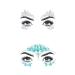 Rhinestone Face Stickers Mermaid Face Gems Jewels Festival Temporary Tattos Body Jewelry Stickers for Women and Girls 2 Sets