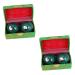 Beavorty 2 pairs of health balls Health wellness fleab yoga handball chinese massage balls massage ball BAODING Balls Hand massage balls Chinese style massage ball Cloisonne balls