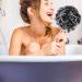 Long Handle Shower Sponge with Back Scrubber Brush, 2 Body Wash Puffs - Black Loofah Bath Sponges for Exfoliation | Men, Women, Elderly - Buy Online on GoSupps.com