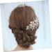 Beaupretty Gold Hair Accessories Flowers wedding hair Bridal Side Wedding Headpiece Leaf Headpiece Rhinestones Hair bridal hair gold flower Wedding wedding flowers prom bride metal Comb - Buy Online on GoSupps.com