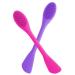 Prasacco 2 PCS Face Mask Applicator Silicone Facial Mask Brushes for Women Face Mask Skincare Double-head for Mud Clay Charcoal Mask Makeup Beauty Brush Tools for Apply Cream (Rose Red Purple)
