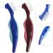 Shop Hapinary 4-Piece Portable Prosthesis Cleaning Travel Toothbrush Set | Ideal for False Teeth & Denture Care - Buy Online on GoSupps.com