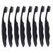 FRCOLOR 8pcs Folding Toothbrush Handle Charcoal Travel P.s. 1 Count (Pack of 1) Grey