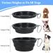 Vivifying 1000ml Foldable Dog Bowl - 2PCS Silicone Large Dog & Cat Feeding Bowls for Travel (Black & Blue) - Buy Online on GoSupps.com