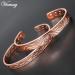 Vicmag Copper Magnetic Bracelet for Women Men | 6X Ultra Strength Magnets | 99.99% Solid Pure Copper | Adjustable Size | Gift Box Included | Rose Gold Plum - Buy Online on GoSupps.com